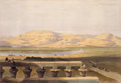 Libyan Chain of Mountains from the Temple of Luxor, from Egypt and Nubia, Vol.1 by David Roberts